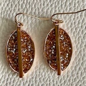 Alluring  Drop Earrings with Crushed Crystals that Sparkle and Shine